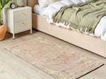 Teppich Baumwolle beige 80 x 150 cm orientalisches Muster Kurzflor MATARIM
