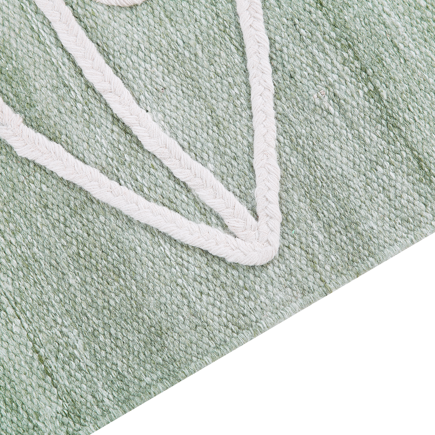 Outdoor Teppich hellgrün 80 x 150 cm abstraktes Muster Kurzflor YAVU