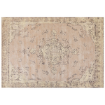 Teppich Baumwolle beige 160 x 230 cm orientalisches Muster Kurzflor MATARIM