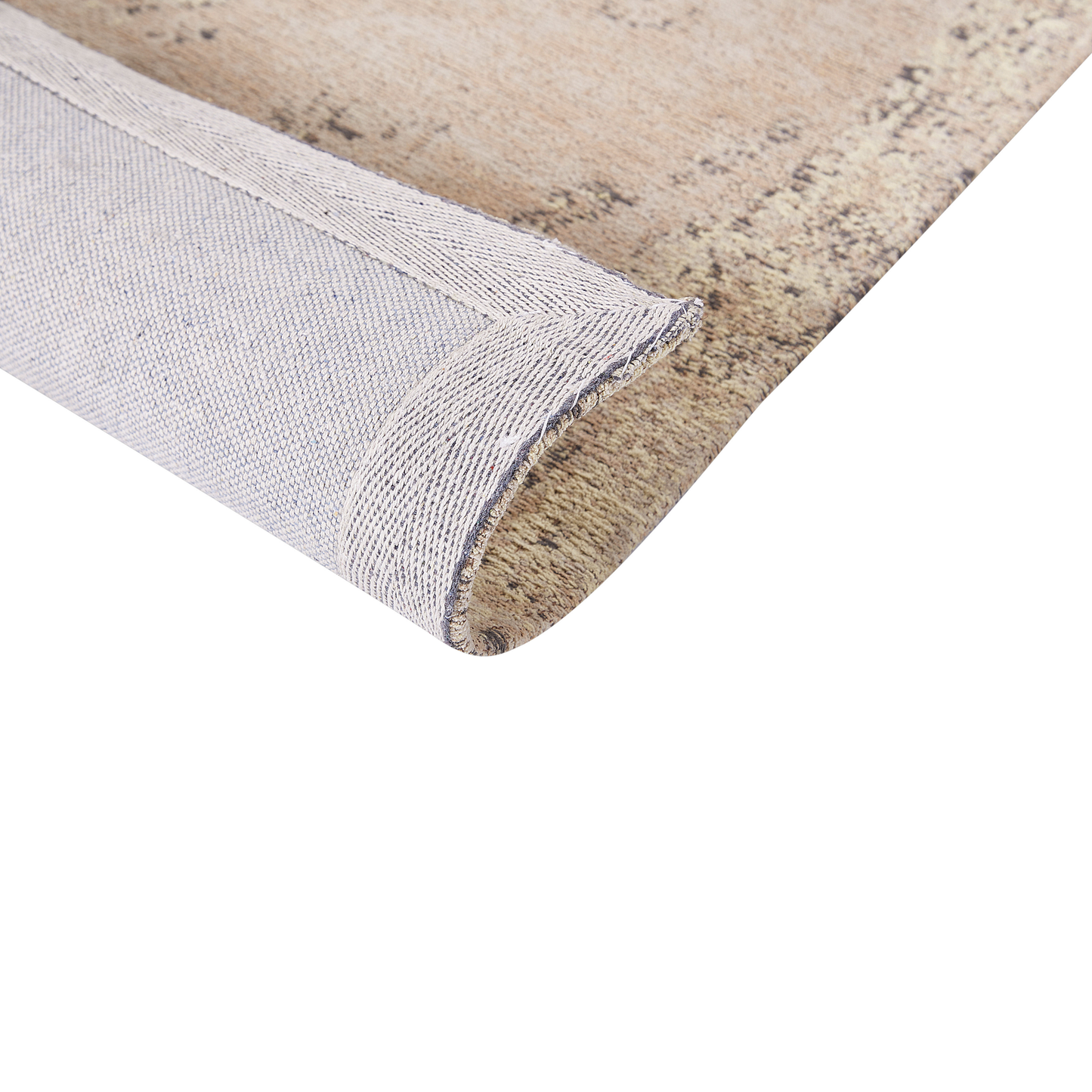 Teppich Baumwolle beige 160 x 230 cm orientalisches Muster Kurzflor MATARIM
