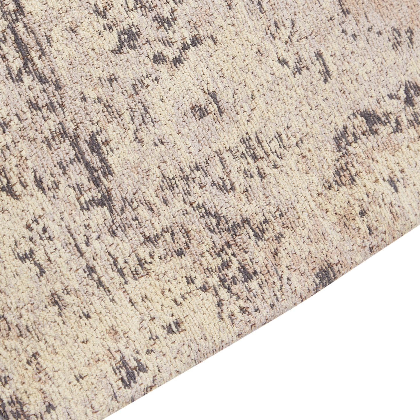 Teppich Baumwolle beige 160 x 230 cm orientalisches Muster Kurzflor MATARIM