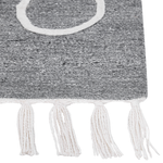 Outdoor Teppich grau 80 x 150 cm abstraktes Muster Kurzflor YAVU