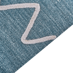 Outdoor Teppich blau 80 x 150 cm abstraktes Muster Kurzflor YAVU