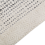 Teppich Wolle weiss / grau 80 x 150 cm Kurzflor OMERLI 