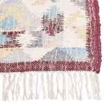 Teppich Jute mehrfarbig 80 x 150 cm geometrisches Muster Kurzflor FENER