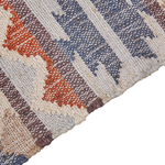 Teppich Jute mehrfarbig 80 x 150 cm geometrisches Muster Kurzflor KALFA