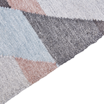 Teppich Jute mehrfarbig 140 x 200 cm geometrisches Muster Kurzflor NAKKAS