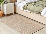 Teppich Jute beige 80 x 150 cm geometrisches Muster Kurzflor ATIMA