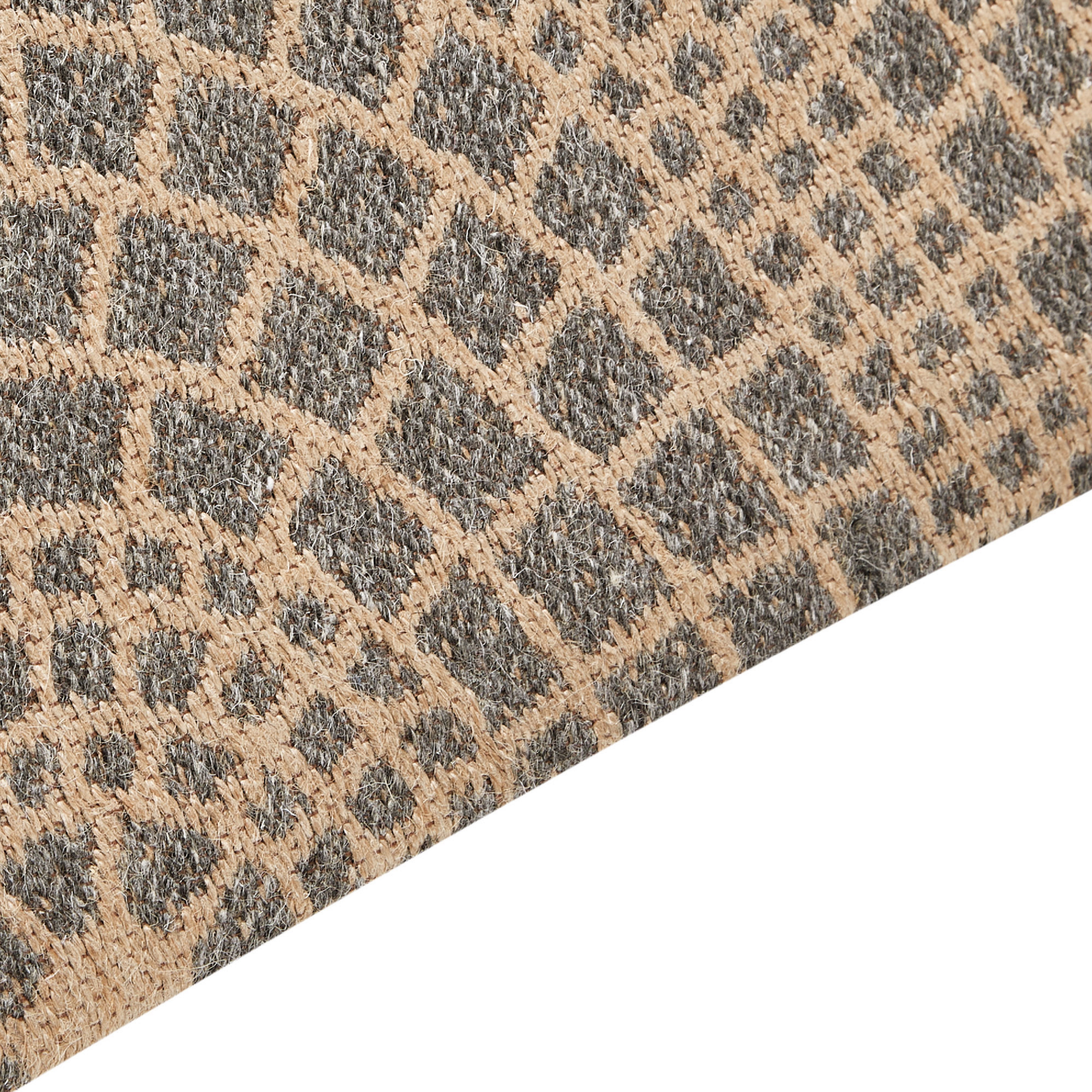 Teppich Jute beige / grau 160 x 230 cm geometrisches Muster Kurzflor ARIBA