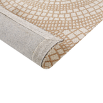 Teppich Jute beige / weiss 160 x 230 cm geometrisches Muster Kurzflor ARIBA