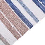 Outdoor Teppich mehrfarbig 140 x 200 cm Streifenmuster Kurzflor TOZAKLI