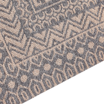 Teppich Jute beige / grau 80 x 150 cm geometrisches Muster Kurzflor BAGLAR