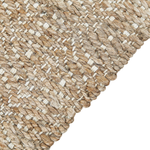 Teppich Jute beige geometrisches Muster 80 x 150 cm Kurzflor ABANA