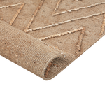 Teppich Jute beige geometrisches Muster 140 x 200 cm Kurzflor DADAY