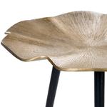 Beistelltisch gold / schwarz Blattform ø 37 cm PUDUR