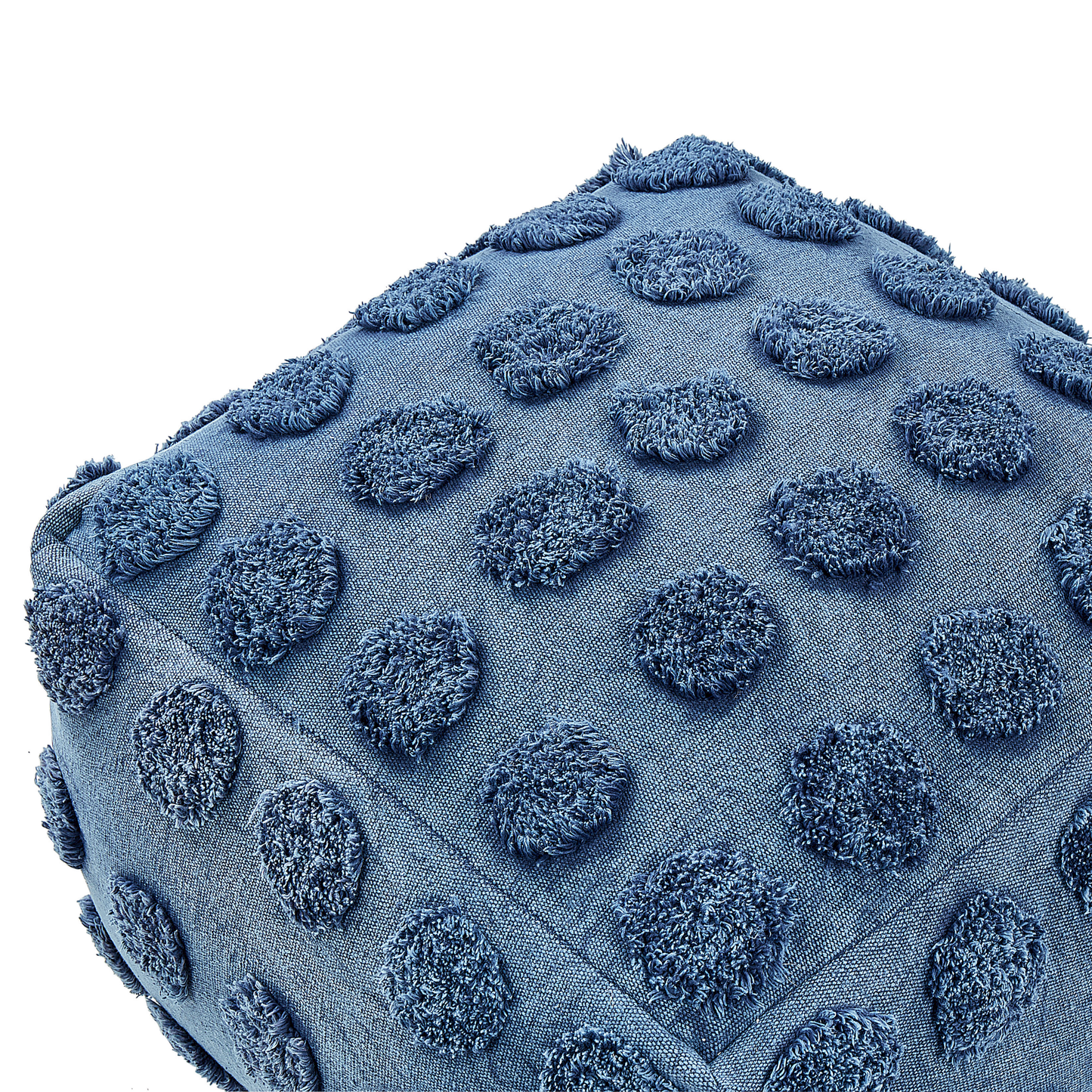 Pouf Baumwolle blau 50 x 50 cm VISHVI