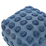 Pouf Baumwolle blau 50 x 50 cm VISHVI