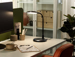 LED Schreibtischlampe COLUMBA verstellbar Metall Schwarz