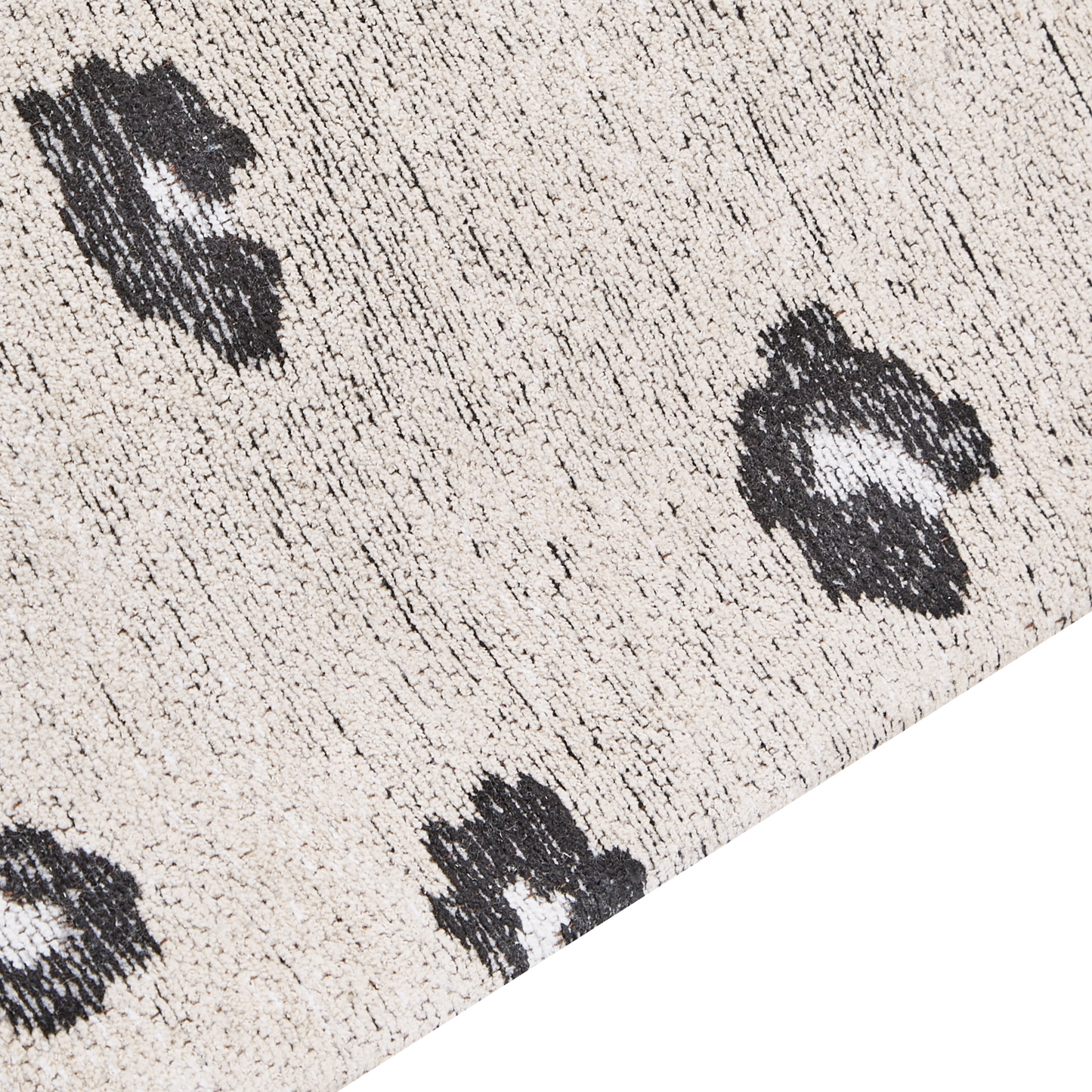 Teppich Baumwolle hellbeige Tiermotiv 80 x 150 cm AFIS