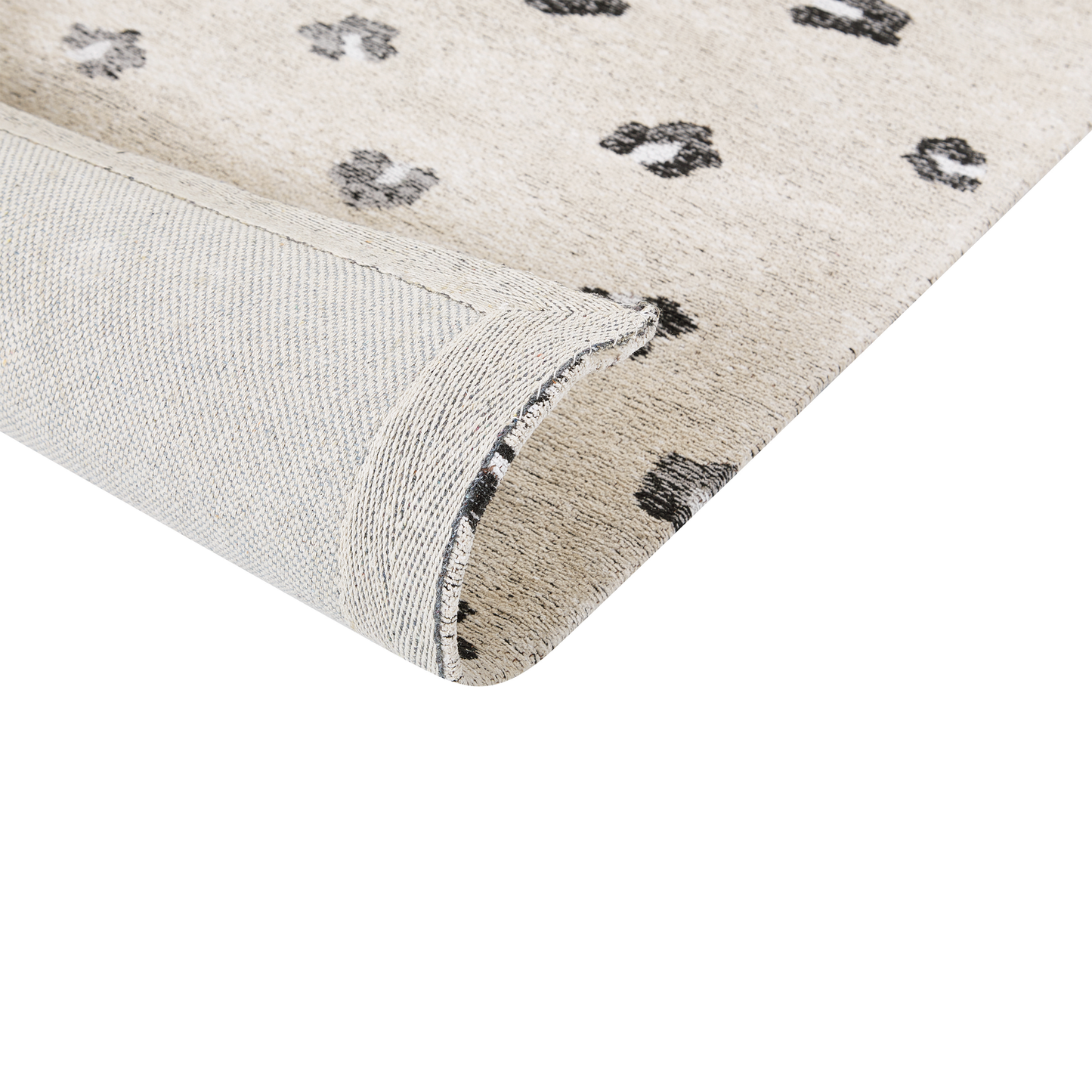 Teppich Baumwolle hellbeige Tiermotiv 80 x 150 cm AFIS