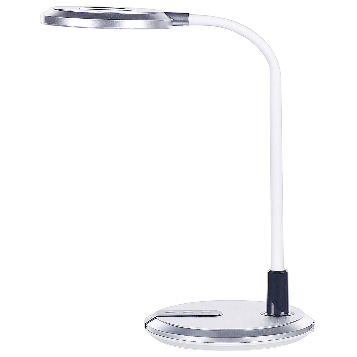 LED Schreibtischlampe COLUMBA verstellbar Metall Weiss / Silber