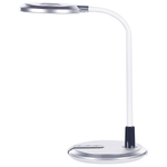 LED Schreibtischlampe COLUMBA verstellbar Metall Weiss / Silber