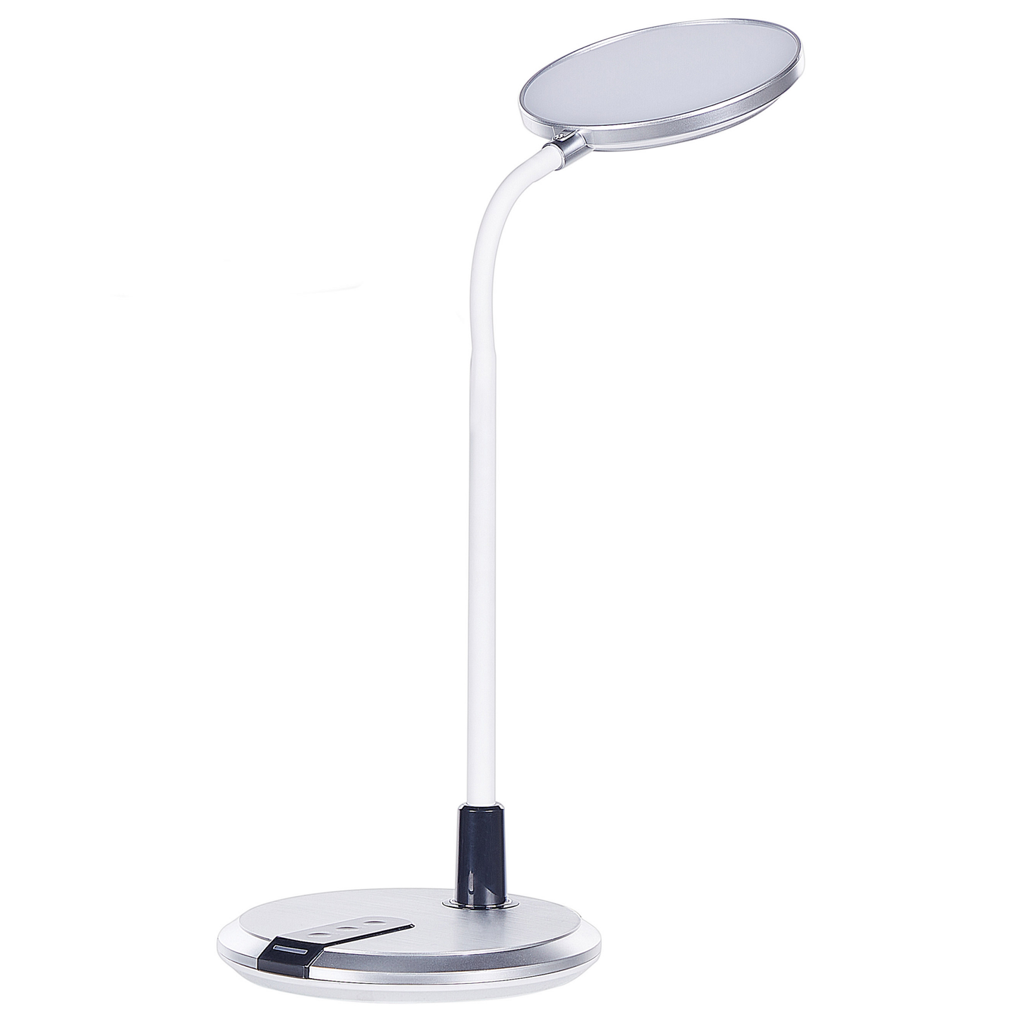 LED Schreibtischlampe COLUMBA verstellbar Metall Weiss / Silber