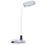 LED Schreibtischlampe COLUMBA verstellbar Metall Weiss / Silber