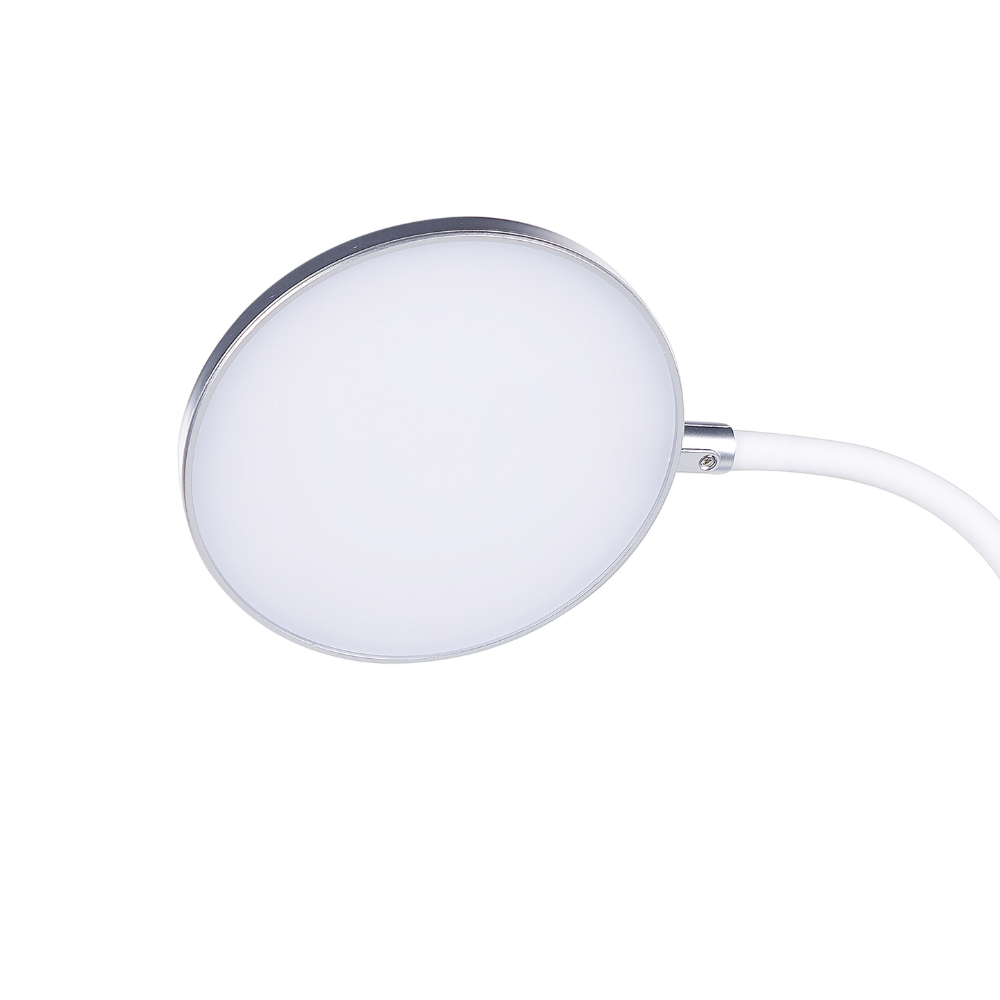 LED Schreibtischlampe COLUMBA verstellbar Metall Weiss / Silber
