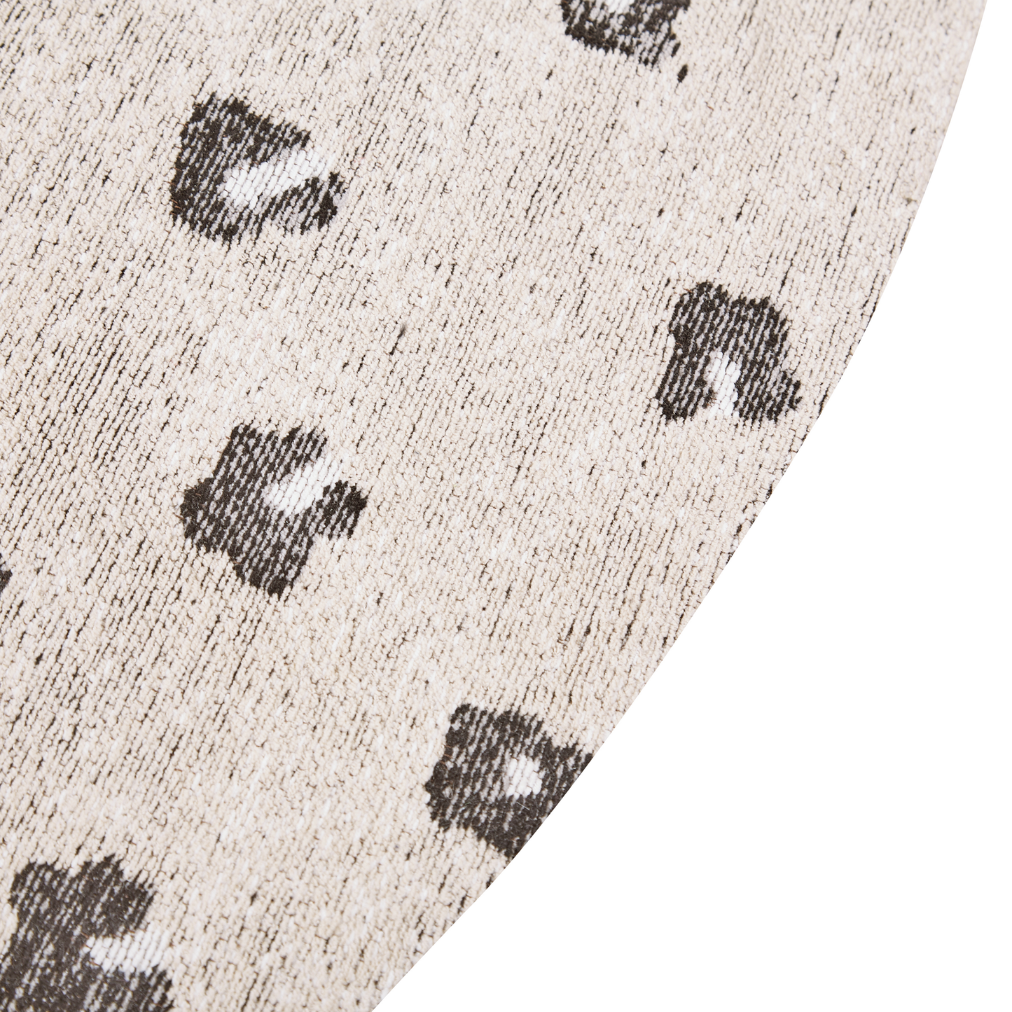 Teppich Baumwolle hellbeige Tiermotiv ⌀ 140 cm AFIS