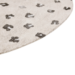 Teppich Baumwolle hellbeige Tiermotiv ⌀ 140 cm AFIS
