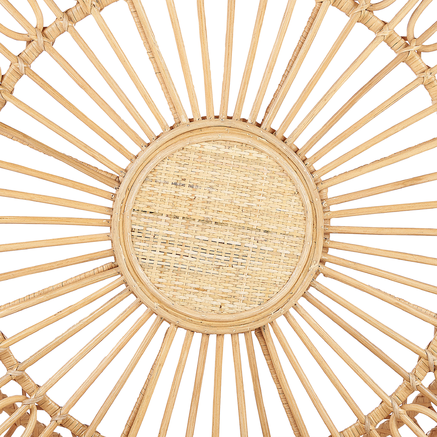 Garten Beistelltisch Rattan natürlich ⌀ 85 cm RANDAZZO