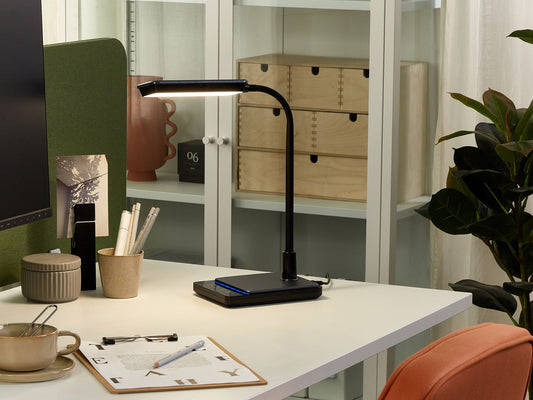 LED Schreibtischlampe CENTAURUS mit Dimmer Metall Schwarz
