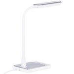 LED Schreibtischlampe CENTAURUS mit Dimmer Metall Weiss