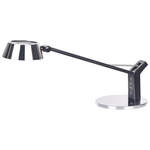 LED Schreibtischlampe CHAMAELEON mit Dimmer Metall Silber