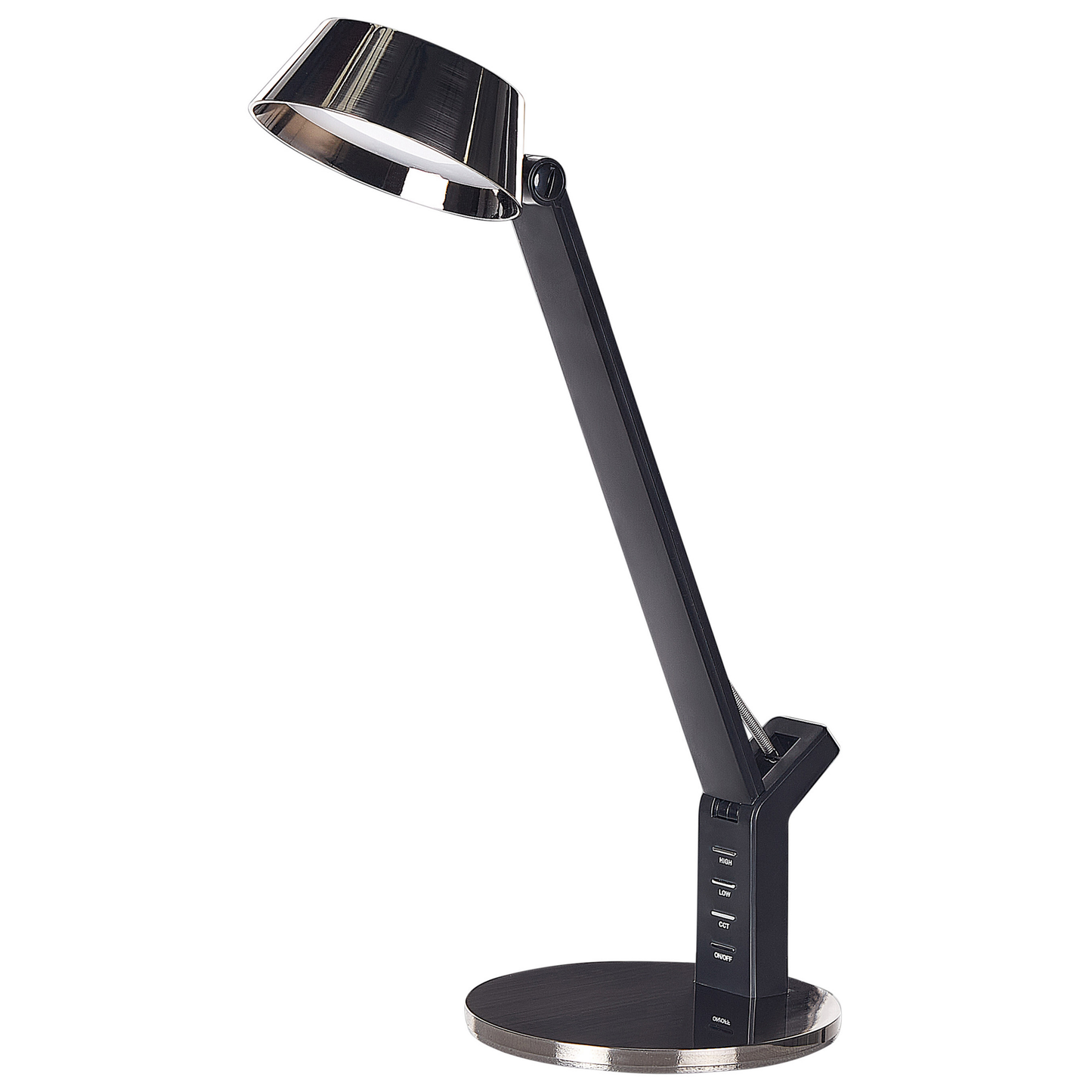 LED Schreibtischlampe CHAMAELEON mit USB-Anschluss Metall Messing