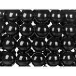 Beistelltisch schwarz Perlen-Optik oval ⌀ 28 cm UHANA