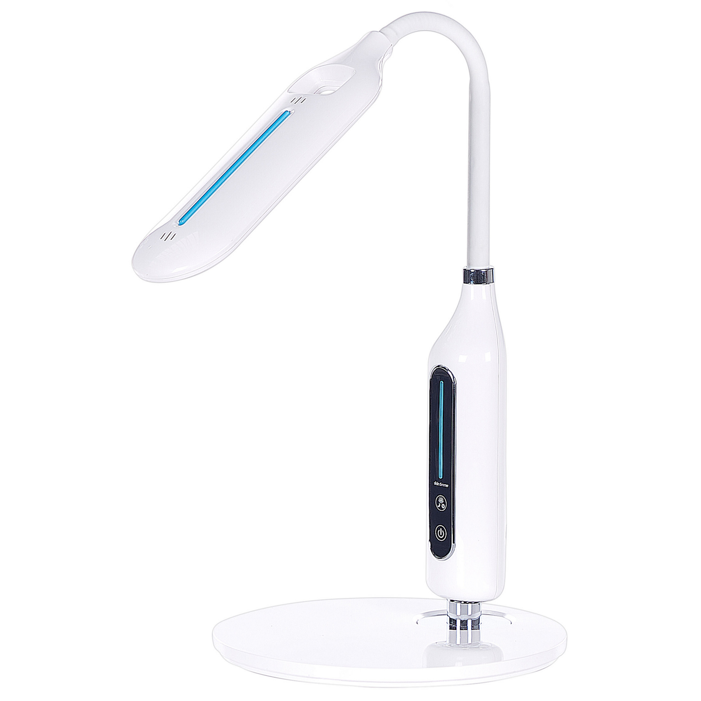 LED Schreibtischlampe CYGNUS mit Dimmer Metall Weiss