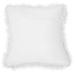 Dekokissen 2er Set LUBHA Webpelz 42 x 42 cm Weiss Ohne Muster