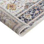 Teppich beige / blau orientalisches Muster 80 x 150 cm Kurzflor ARATES