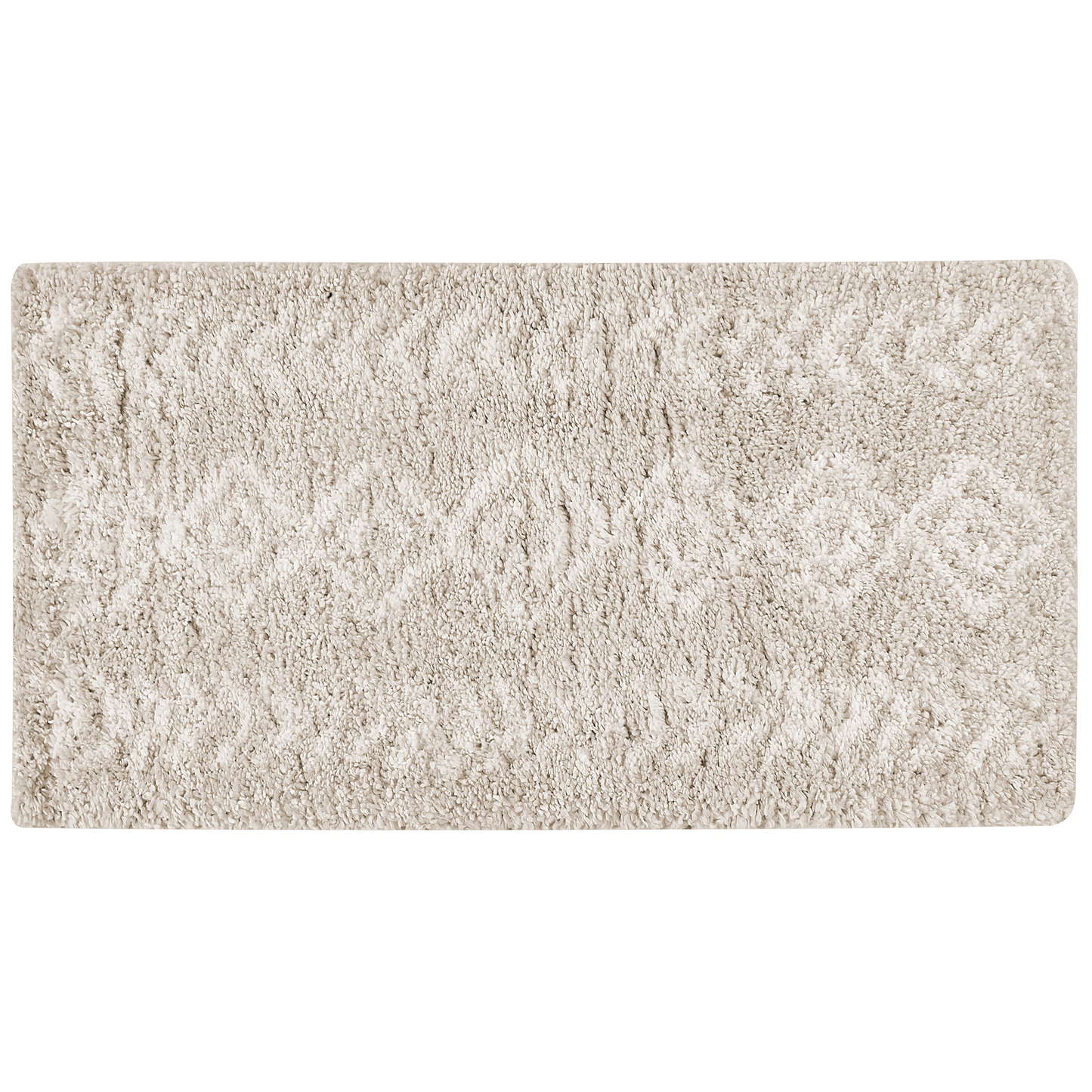 Teppich hellbeige 80 x 150 cm geometrisches Muster Shaggy KAPAN