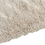 Teppich hellbeige 80 x 150 cm geometrisches Muster Shaggy KAPAN