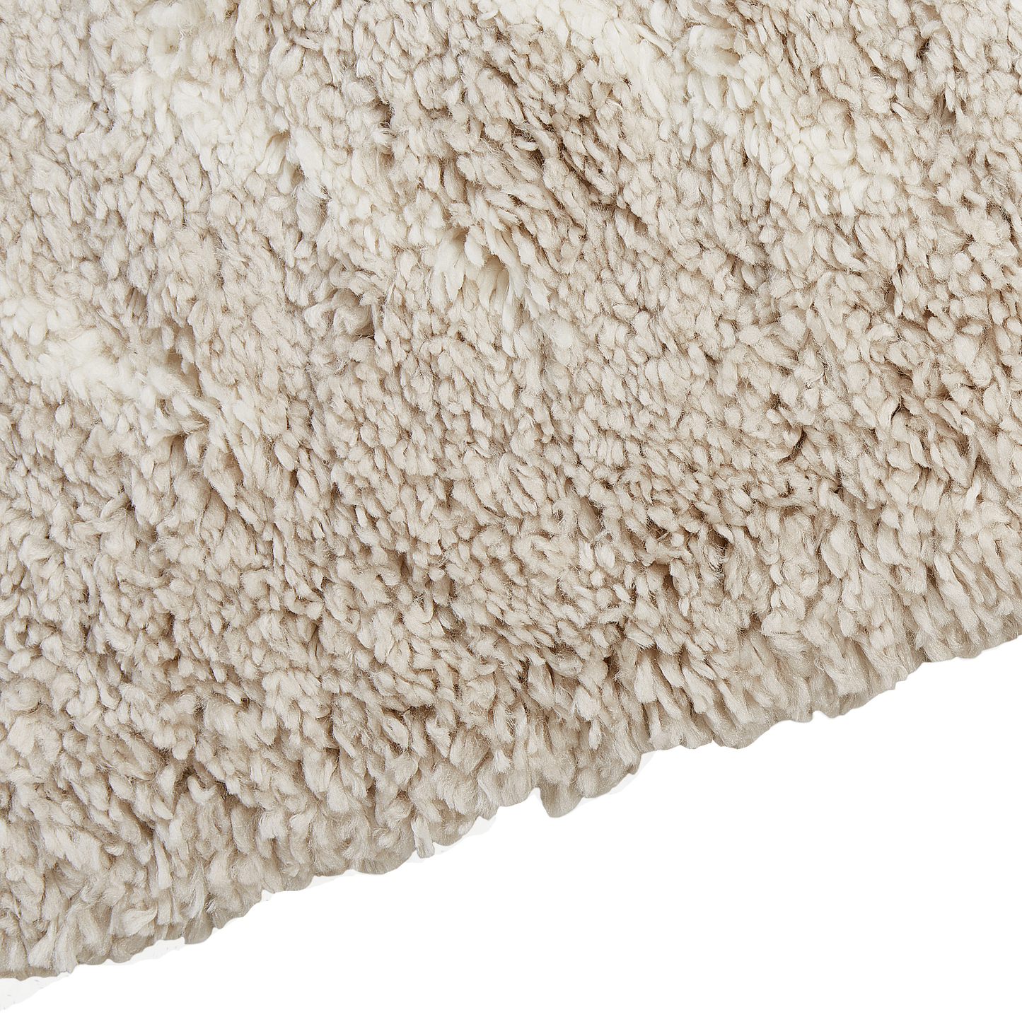 Teppich hellbeige 160 x 230 cm geometrisches Muster Shaggy KAPAN