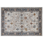 Teppich beige / blau orientalisches Muster 160 x 230 cm Kurzflor ARATES