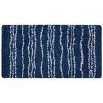 Teppich blau / weiss 80 x 150 cm Streifenmuster Shaggy TASHIR