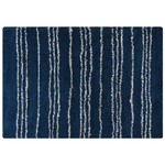 Teppich blau / weiss 160 x 230 cm Streifenmuster Shaggy TASHIR