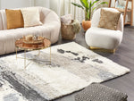 Teppich weiss / grau 200 x 300 cm Shaggy Langflor GORIS
