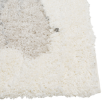 Teppich weiss / grau 200 x 300 cm abstraktes Muster Shaggy MASIS