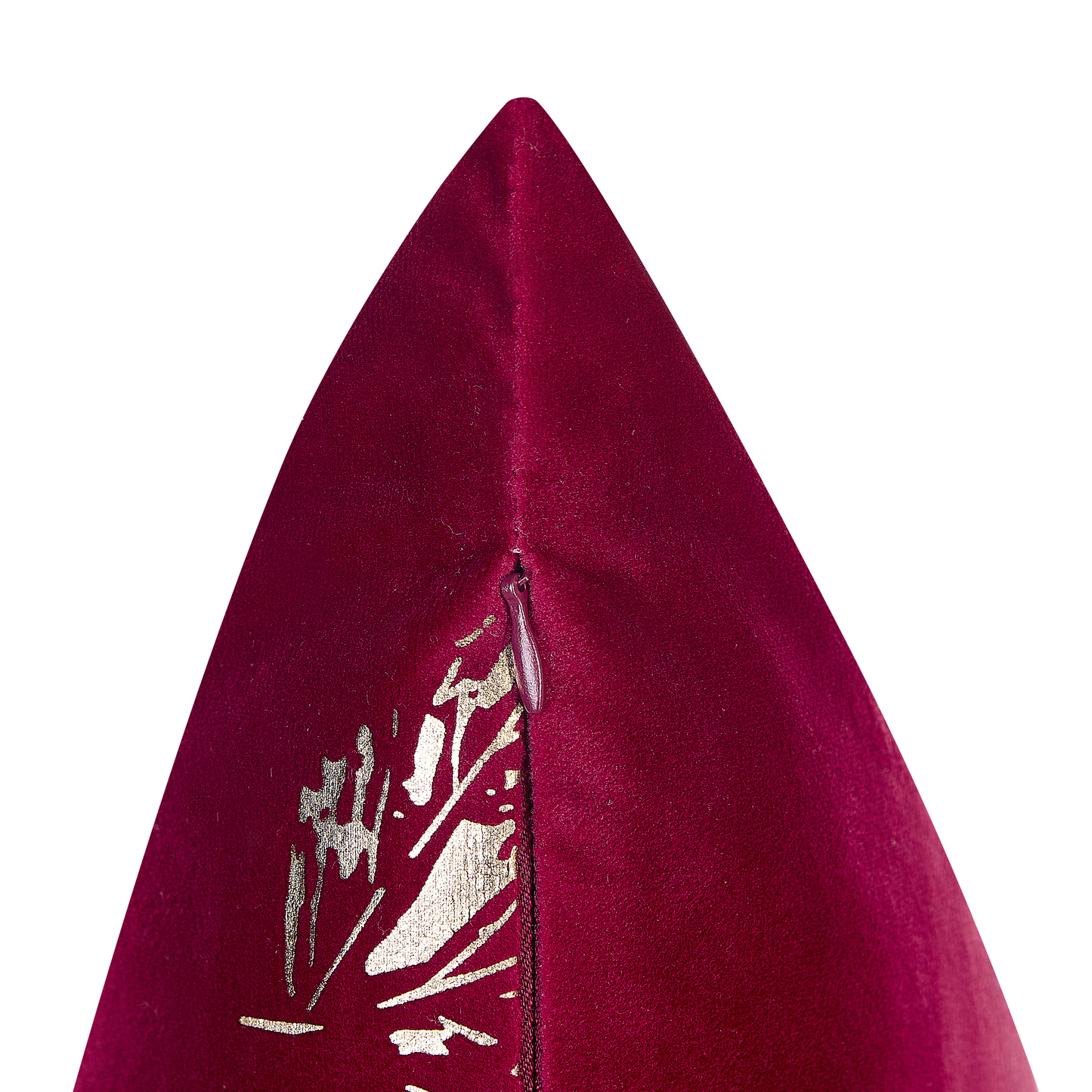 Dekokissen 2er Set GOLDENROD Samtstoff 45 x 45 cm Burgunderrot Pflanzenmuster