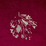 Dekokissen 2er Set GOLDENROD Samtstoff 45 x 45 cm Burgunderrot Pflanzenmuster